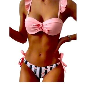 Women’s Cute Flamingo Sexy Bikini, Push Up